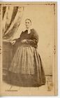 PHOTO CDV vers 1860 - AVIGNON Villeméjeanne - une femme bonnet robe tablier