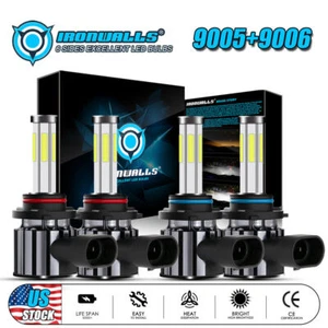 For Chevy C/K Pickup Silverado Suburban Tahoe 1994-1998 6-sides LED Headlights - Picture 1 of 12