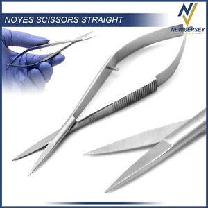 Noyes Scissors 4.5" Straight Ophthalmic Surgical Instruments German Grade - Picture 1 of 2