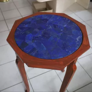 Lapis Lazuli Marble Table Top Handmade Semi Precious Stones Work Decor Table top - Picture 1 of 3