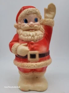 Vintage 1960s SANITOY INC Santa Claus Waving Christmas Rubber Squeak Toy 8.5" - Bild 1 von 7
