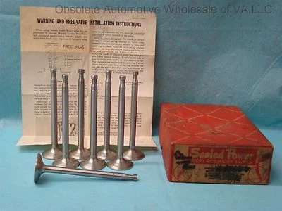 1954 1955 Ford Truck 279 317 Exhaust Valve Set 8 Y-Block V8 F800 F900 .015" over - Image 1 of 4