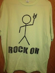 DIO stick man ROCK ON green L t shirt - Foto 1 di 1