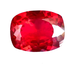 31.20 Ct Natural Blood Red Mozambique Ruby Cushion CERTIFIED Flawless Gemstone - Picture 1 of 7