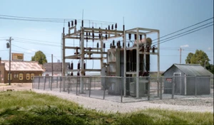 WOODLANDS SCENICS 1/87 HO PRE-WIRED TRANFORMER UTILITY SYSTEM SUBSTATION 2268 FS - Picture 1 of 12