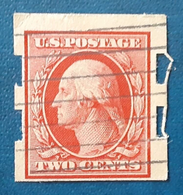 US 1910 2c Used Washington Scott 384 Genuine Schermack III Perf's F/VF 7642 - Image 1 of 3