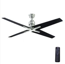 Home Decorators Virginia Highland 56 in Brushed Nickel Ceiling Fan With Remote