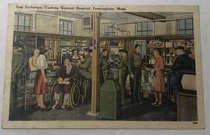 Post Exchange Cushing General Hospital, Framingham, Mass Vintage Postcard  - Bild 1 von 2