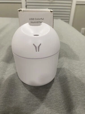 Brand New White USB Colorful Mini Humidifier - Image 1 of 4