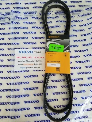 Juego de correas combinadas para alternador Volvo 242 - 244 - 245 - GLT - GL - DL - B21F FT B23  Foto 1 de 4