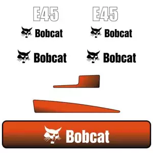 E45 CALCOMANÍAS E45 Pegatinas Bobcat E45 Calcomanías PEGATINAS Kit de reproducción - Imagen 1 de 1