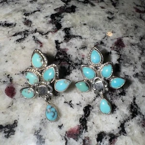 boho stud turquoise earrings - Picture 1 of 3