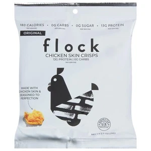 Flock Chicken Skin Crisps Original 2.5 OZ - Picture 1 of 4