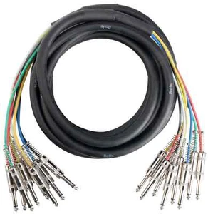 Multicore Multipair Stage Kabel 8-fach Klinke Cable DJ PA Bühne Studio Live 6m - Bild 1 von 3