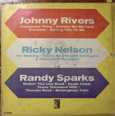 JOHNNY RIVERS, RICKY NELSON, RANDY SPARKS MGM RECORDS VINYL LP 197-7 - Image 1 of 4