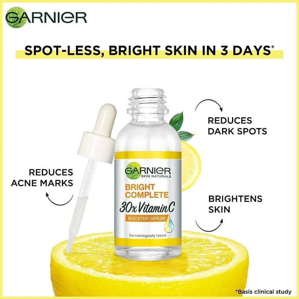 Garnier Bright Complete VITAMINA C Booster Suero Facial, 15 ml (compra 3 y obtén 1 gratis) Foto 1 de 4