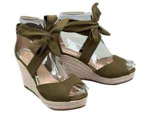 Plateau Pantoletten Keilform Sandaletten Pumps Damen Schuhe Khaki Gr. 37 #011 - Bild 1 von 6