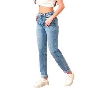 Jeans donna elasticizzato used look bottoni zip 0731 ital-design - Foto 1 di 2