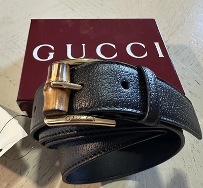 Nuevo Cinturón Gucci Hombre con Hebilla de Bambú Negro 120/48 699954 Foto 1 de 4