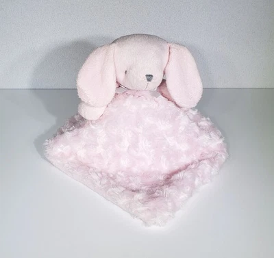 Mantas y más allá Rosa Remolino Roseta Conejito Perro Cachorro Bebé Peluche Lovey 12" Usado en Excelente Condición Foto 1 de 4