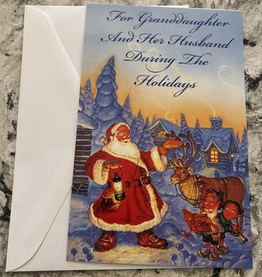 STOCKWELL GREETING CARDS Merry Christmas GRANDDAUGHTER AND HER HUSBAND 5”x7.75" Stockwell Greeting Card