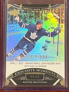 AUSTON MATTHEWS EXQUISITE MOMENTS  GOLD /99 ECM-AM 2022-23 EXQUISITE MOMENTS - Picture 1 of 2