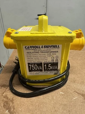 Carroll & Meynell 3000VA Intermittent Step-Down Isolation Transformer 230V/110V - Image 1 of 4