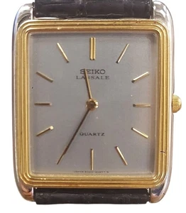 Raro orologio vintage uomo Seiko Lassale 6020-5809 quadrante grigio quarzo batteria nuova - Foto 1 di 11