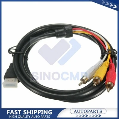 Paquete de 1 cable adaptador convertidor AV 1080P HDMI macho a 3 RCA video audio HDTV Foto 1 de 4