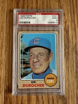 1968 Topps #321 Leo Durocher PSA 9!! Mint!!!! Chicago Cubs - Image 1 of 2
