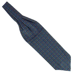 Charles Auguste, Foulard Ascot soie, Victoria, cercles Bleu ciel - Bleu -  FABRI - Picture 1 of 3