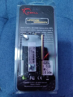 Used G.SKILL SO-DIMM 4GB DDR3-1600 PC3-12800 F3-12800CL11S-4GBSQ - Image 1 of 3