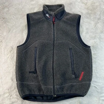 Chaleco polar Polo Ralph Lauren RLX para hombre talla XS gris pila Sherpa Foto 1 de 4