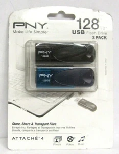 PNY - Attache 128GB USB 2.0 Flash Drive - Black - Picture 1 of 3