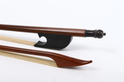 Brazilwood Cello Bow Ebony Frog Baroque Style 4/4 Full Size Natural Horse Hair - Image 1 of 4
