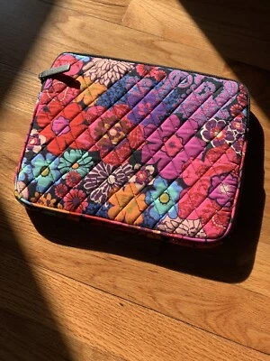 Vera Bradley E- READER TABLET SLEEVE / CASE Pink Floral, Leather Zip Tab - Image 1 of 4