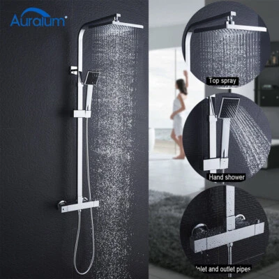 Duschsystem mit Thermostat Regendusche Duscharmatur Handbrause Dusche Duschset  - Bild 1 von 4