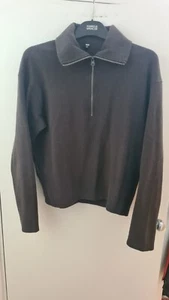 Uniqlo khaki 1/4 zip fleece size S - Picture 1 of 4