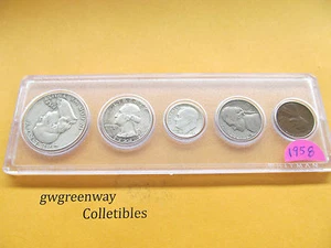 1958 Silver Birth year set 5 coins (other years also) - Picture 1 of 2