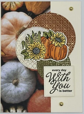 Stampin' Up! Pumpkin Friendship Card w/Env UNLIMITED CARDS SHIP FOR $4.95! - Image 1 of 4
