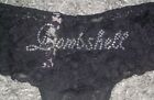Vs Dream Angels Lace Studded Bombshell Hipster Thong Panty New Medium Black