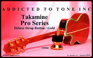 Takamine Pro Series Deluxe Strap Button / GOLD / OEM Part TP0960 - Picture 1 of 8