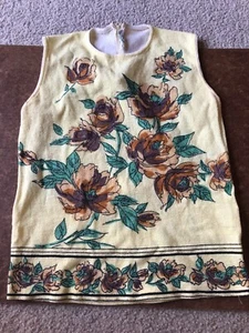 Vintage Floral Blouse Top Towel Textured Size M - Picture 1 of 4