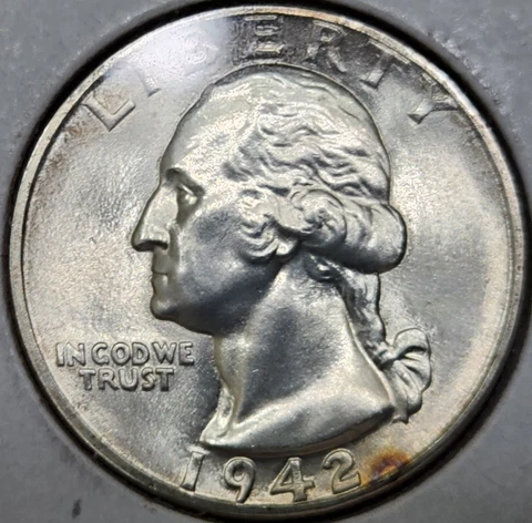 1942 P Washington Quarter, Select BU Cover