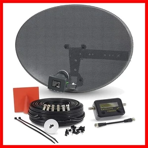 Full HD Satellite Dish Kit with 5M Twin Coax Cable for Camping & Outdoor Use - Picture 1 of 11