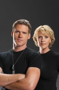 Stargate SG-1 Metal Poster Ben Browder Amanda Tapping 7x11 12x18 Photo - Picture 1 of 1
