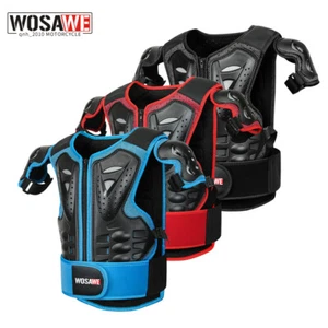 WOSAWE Childs Motorcycle Chest Armor Vest Racing Back Protector Hardshell Guard - Picture 1 of 18