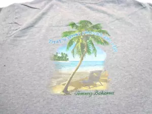 Tommy Bahama T-Shirt 'That's What Fronds Are For' Gray Size 2XL FLAWS - Picture 1 of 11