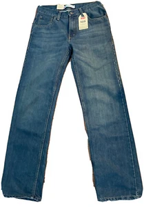 NEW 505 Levis Boys Juniors Youth Regular Blue Denim Jeans 16 28x28 - Picture 1 of 7