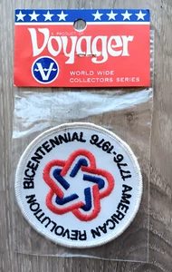 American Revolution Bicentennial 1776-1976 Round Embroidered Patch Voyager - NOS - Picture 1 of 2